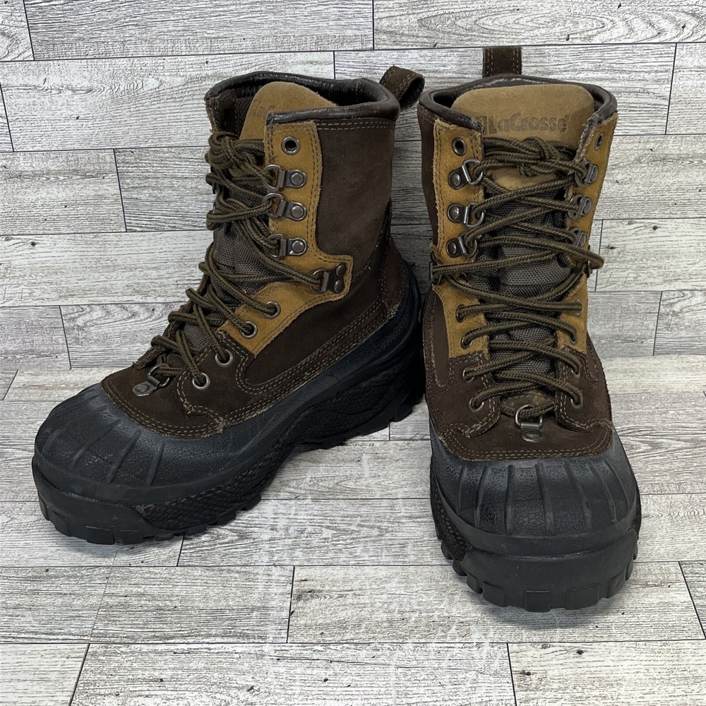 LaCrosse Black/Brown‎ Waterproof Winter Snow Boot 29600 Women Size 6